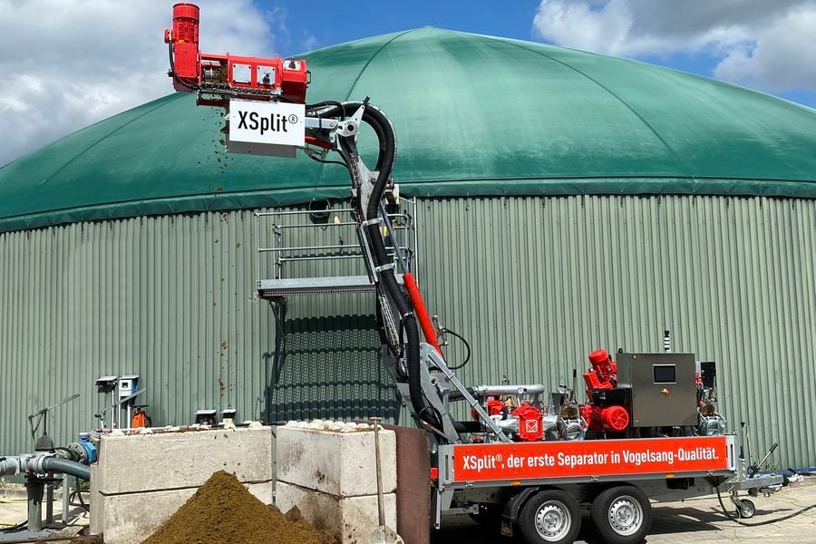 Vogelsang XSplit auf Biogas-Anlage